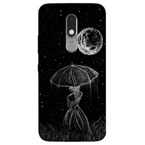 Megafone Girl and Moon 1369 Cover For Motorola Moto M