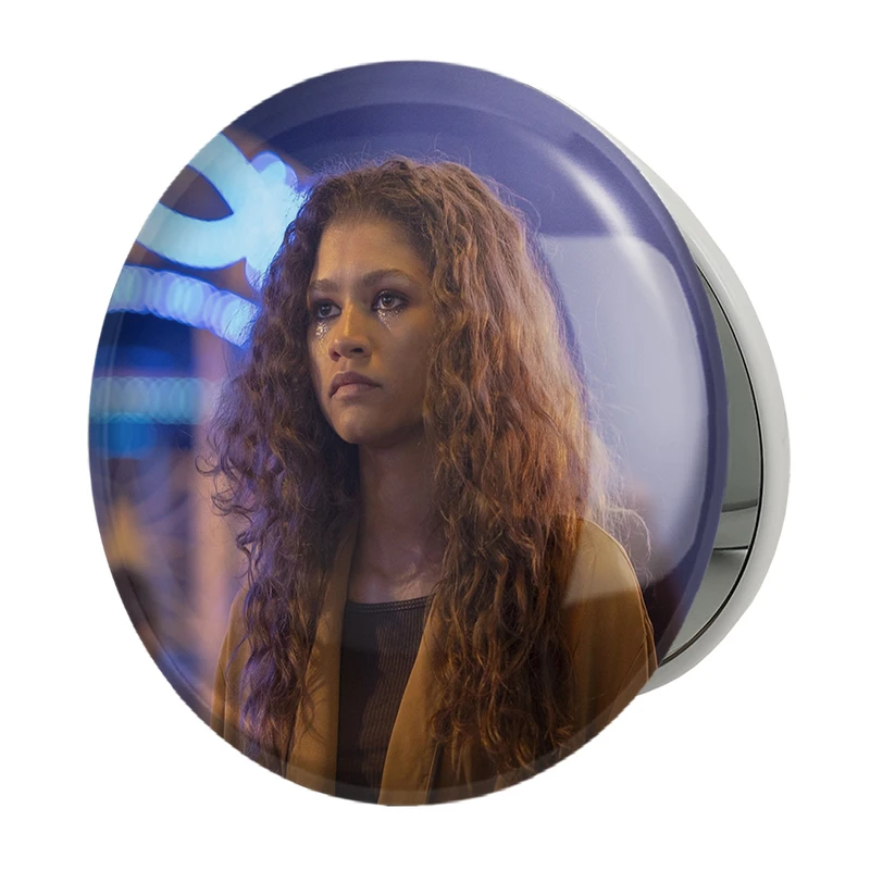 آینه جیبی خندالو طرح روبنت سریال سرخوشی Euphoria‎ مدل تاشو کد 13777 