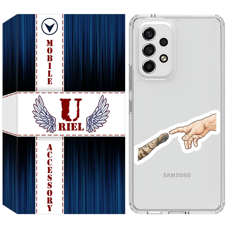کاور یوریل مدل Clear کد 94 طرح دست گربه مناسب برای گوشی موبایل سامسونگ Galaxy A33