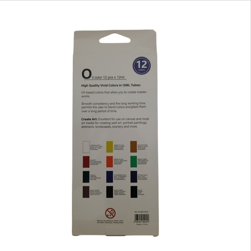 رنگ روغن کد 7 حجم 12 میلی لیتر بسته 12 عددی