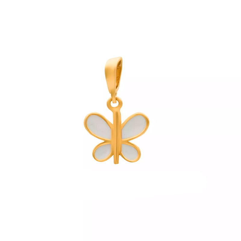 آویز گردنبند طلا 18 عیار دخترانه گالری روبی مدل پروانه