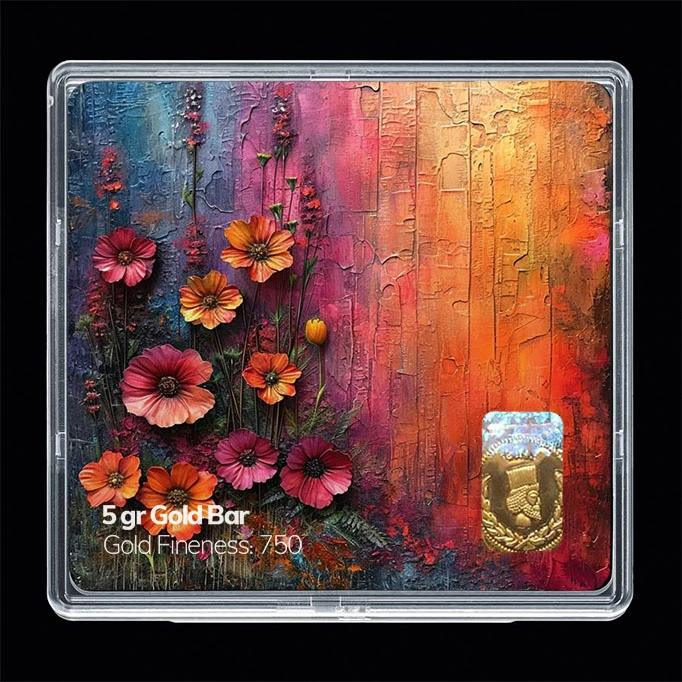 سکه گرمی طلا 18 عیار مدوپد مدل گل کد SG11786 