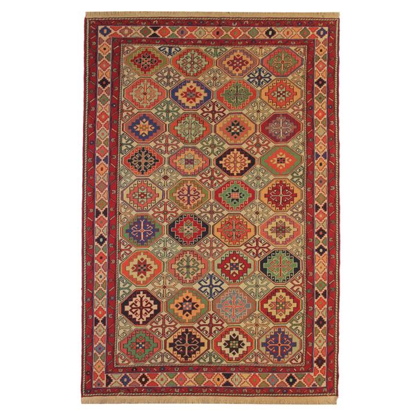گلیم دستباف دو متری طرح سوزنی کد 636 گلیم دستباف دو متری طرح سوزنی کد 636