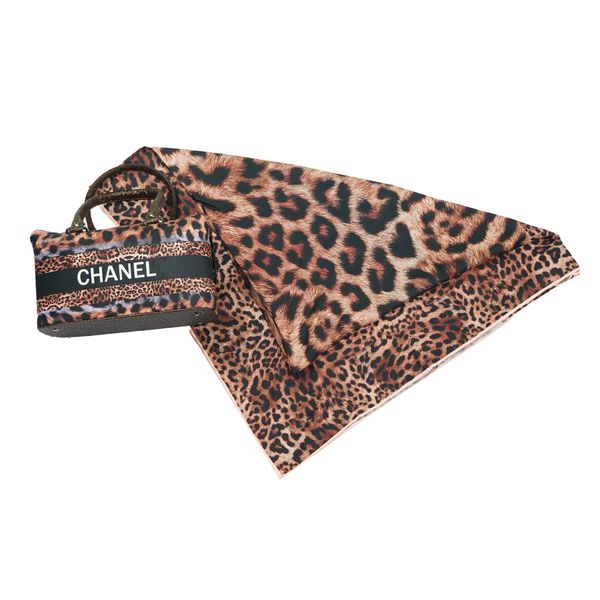 ست کیف و روسری زنانه مدل Leopard