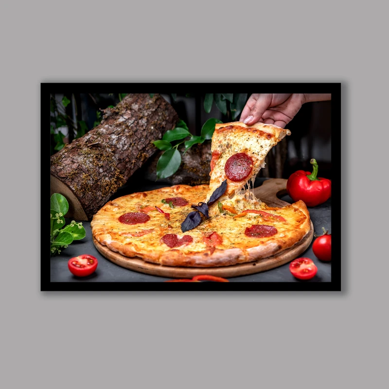 تابلو لیلیان طرح آشپزخانه طرح پیتزا کد LA-G10230-2