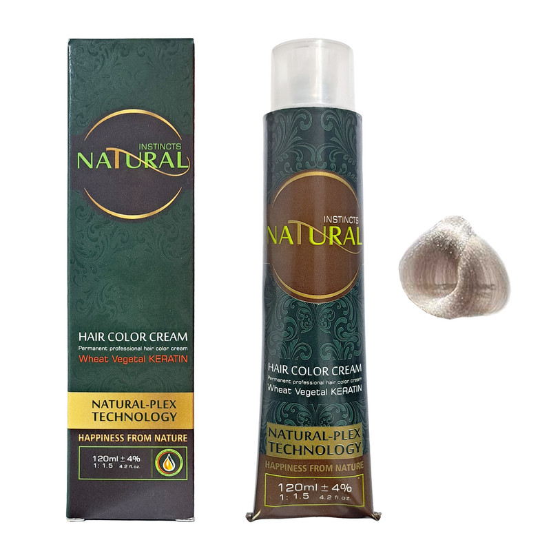 رنگ مو نچرال اینیستینکس شماره 10.1 حجم 120 میلی لیتر رنگ بلوند خاکستری پلاتینه