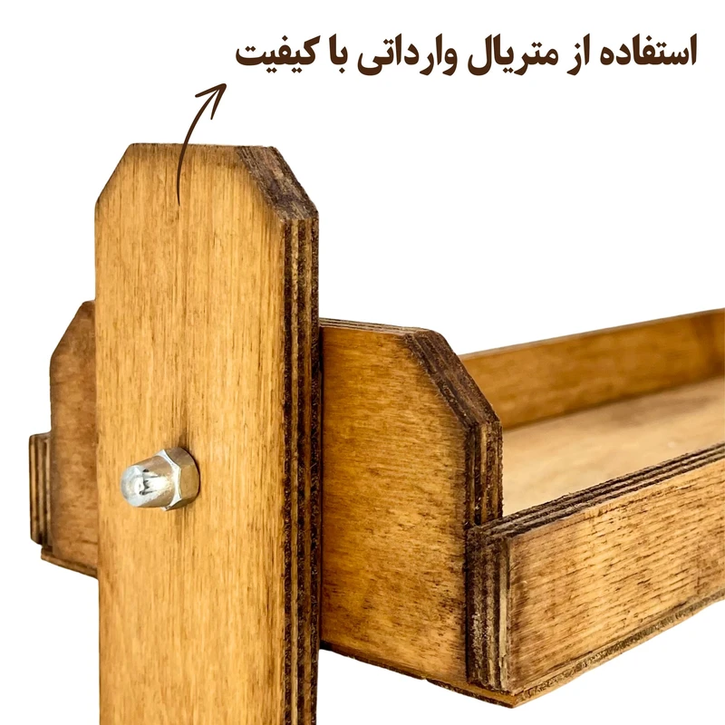 عکس شماره 6 : استند جا ادویه ای مدل دو طبقه چوبی st09