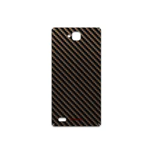 MAHOOT Glossy-Brown-Fiber Cover Sticker for Honor 3C