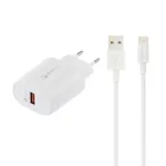 شارژر دیواری دبلیو یو دبلیو مدل T42 به‌ همراه کابل تبدیل USB-C