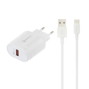 شارژر دیواری دبلیو یو دبلیو مدل T42 به‌ همراه کابل تبدیل USB-C