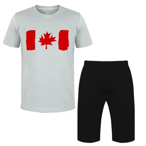 ست تی شرت و شلوارک مردانه مدل کاج کد Da 429T رنگ طوسی