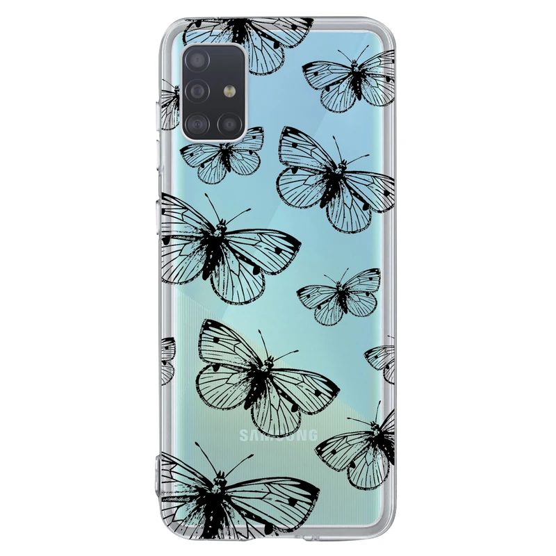 کاور مگافون طرح پروانه مدل C54-B مناسب برای گوشی موبایل سامسونگ Galaxy A51