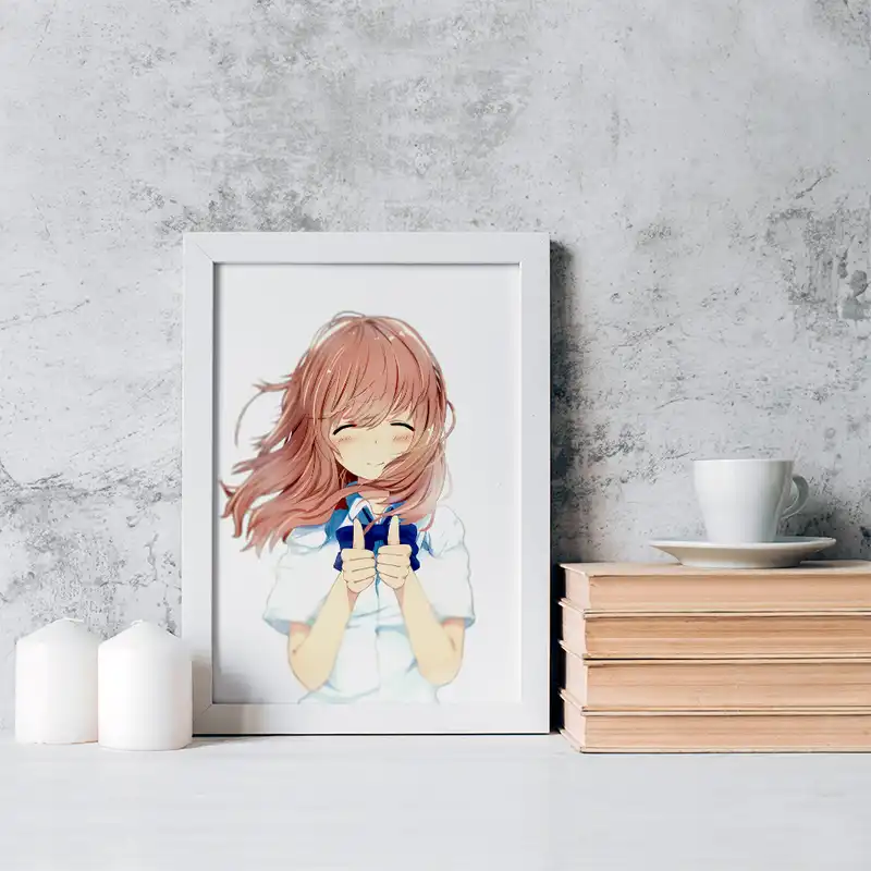 تابلو خندالو مدل شوکو نیشیمیا انیمه سایلنت ویس کد 15825