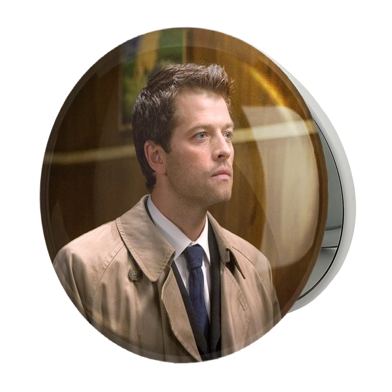 آینه جیبی خندالو طرح کستیل سریال سوپرنچرال Supernatural مدل تاشو کد 24531 