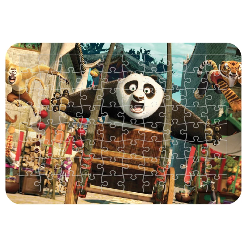 پازل 54 تکه مدل CHB1124 طرح انیمیشن پاندا کونگ فو کار