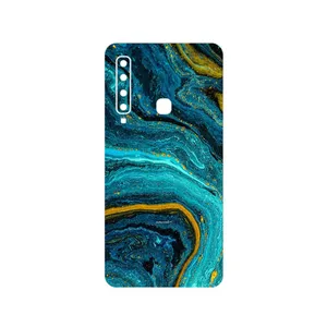 MAHOOT Turquoise marblewith golden streaks Cover Sticker for Samsung Galaxy A9 2018