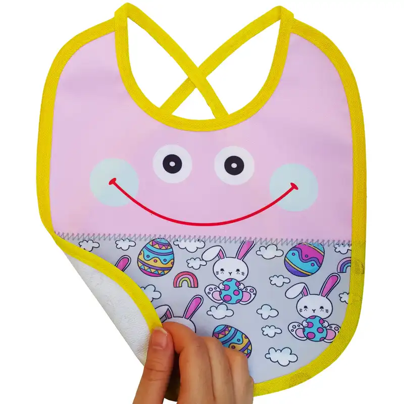 پیش بند نوزادی مدل بند دار لبخند خرگوش