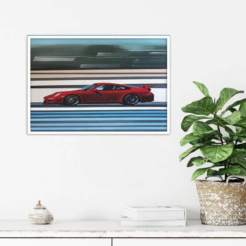 تابلو آتریسا طرح ماشین مدرن مدل ATFC20 فریم سفید