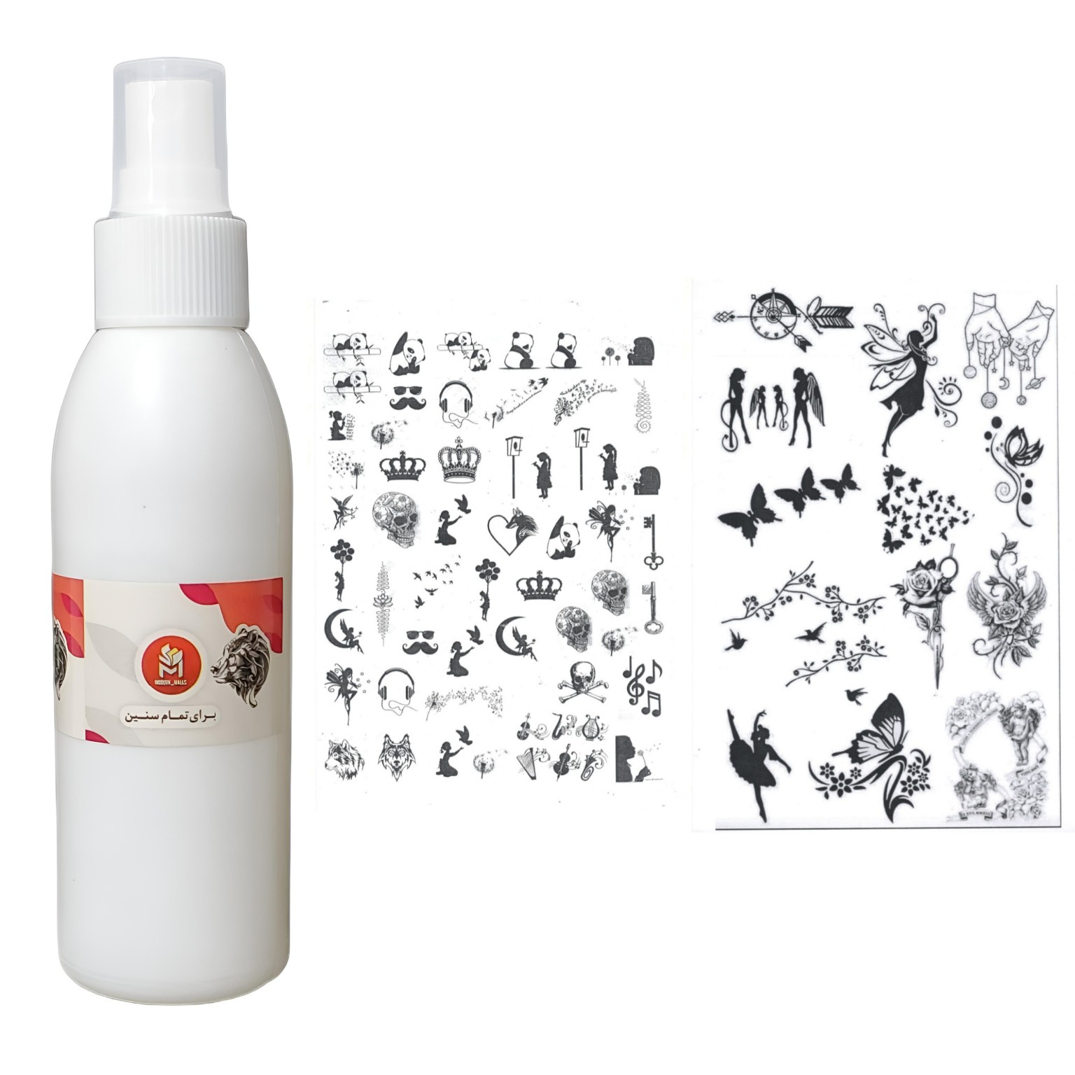 تتو موقت مدل پروگرام به همراه اسپری تتو موقت