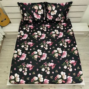 سرویس ملحفه مدل فلاور 003 دو نفره سه تکه