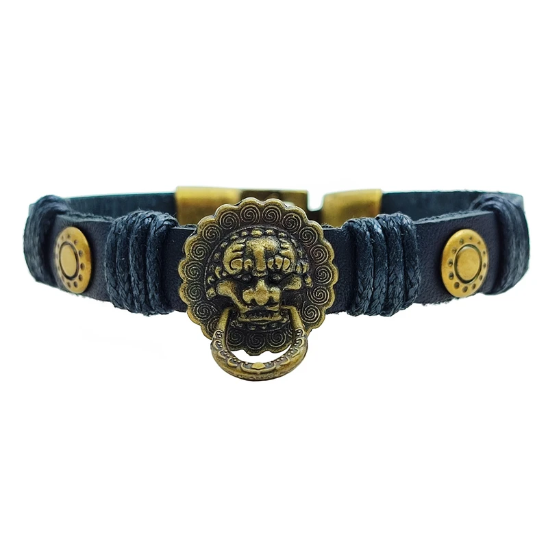 دستبند مردانه مدل چرم  1182