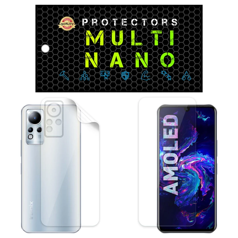 محافظ صفحه نمایش مولتی نانو مدل X-SFT مناسب برای گوشی موبایل انفینیکس Note 11 به همراه محافظ پشت گوشی