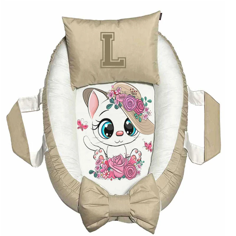 تشک غلت گیر نوزاد پادآفرین مدل گربه طرح حرف L