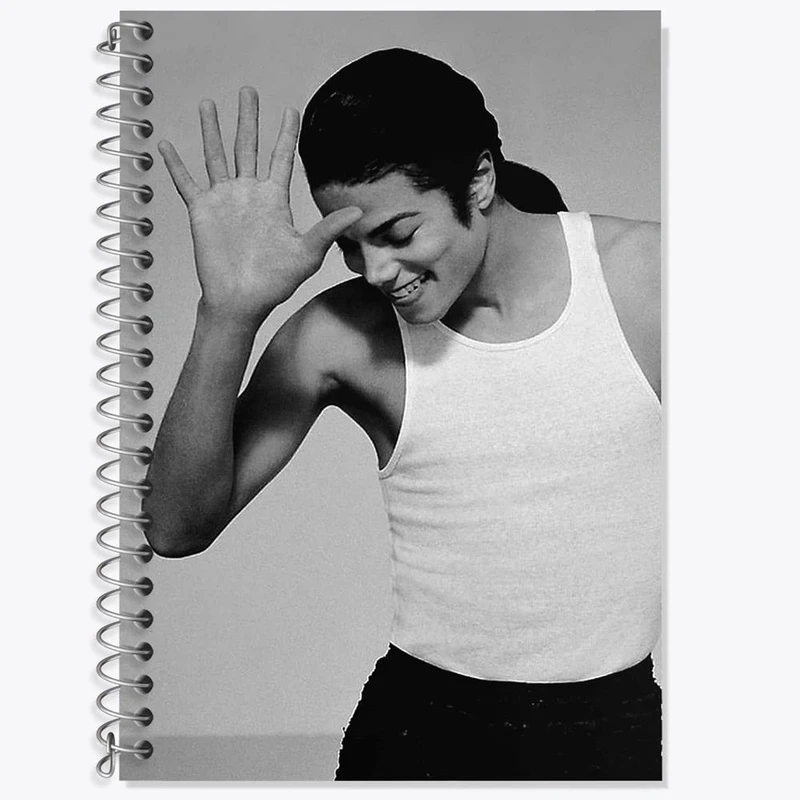 دفتر زبان 50 برگ خندالو مدل سه خط طرح مایکل جکسون Michael Jackson کد 19245