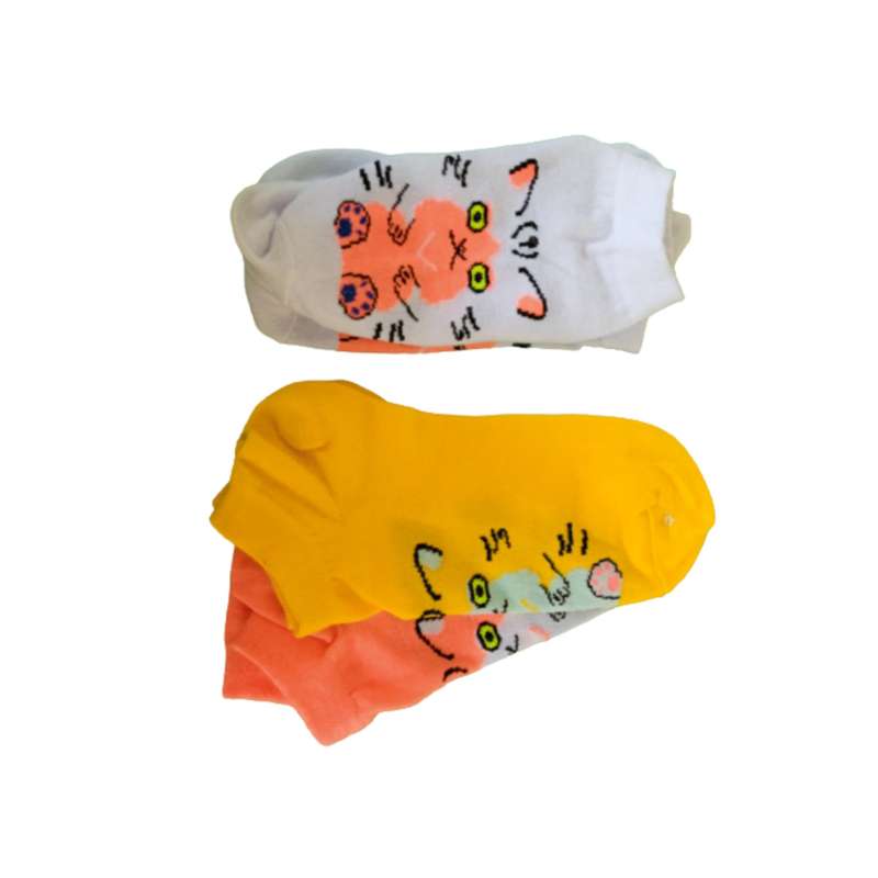 جوراب مدل گربه بسته 3 عددی