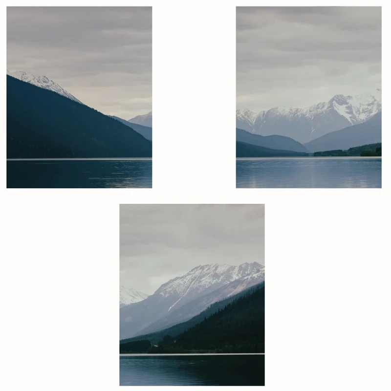 پوستر مدل مستر طبیعت-چاپ دریاچه مجموعه 3 عددی