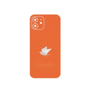 MAHOOT Minimalist origami bird Cover Sticker for Apple iPhone 12