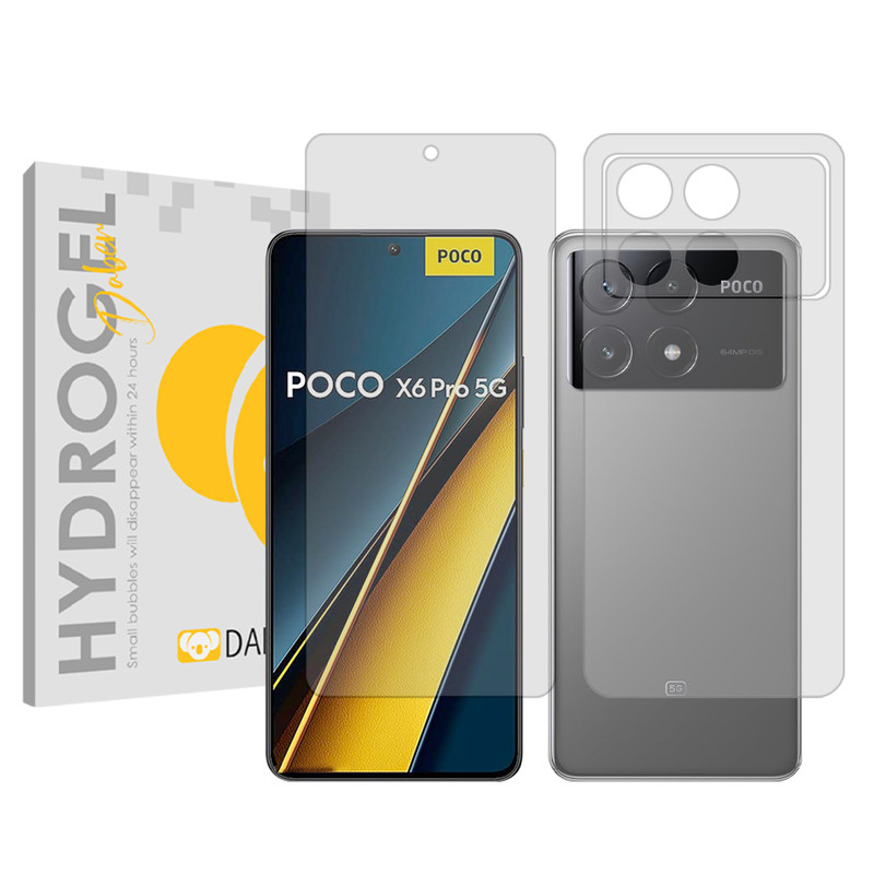 محافظ صفحه نمایش شفاف دبن مدل Tough مناسب برای گوشی موبایل شیائومی Poco X6 Pro به همراه محافظ پشت گوشی