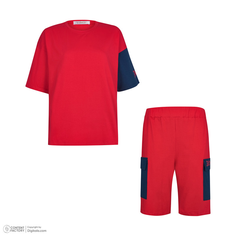 ست تی شرت و شلوارک زنانه لوینت  مدل پازل