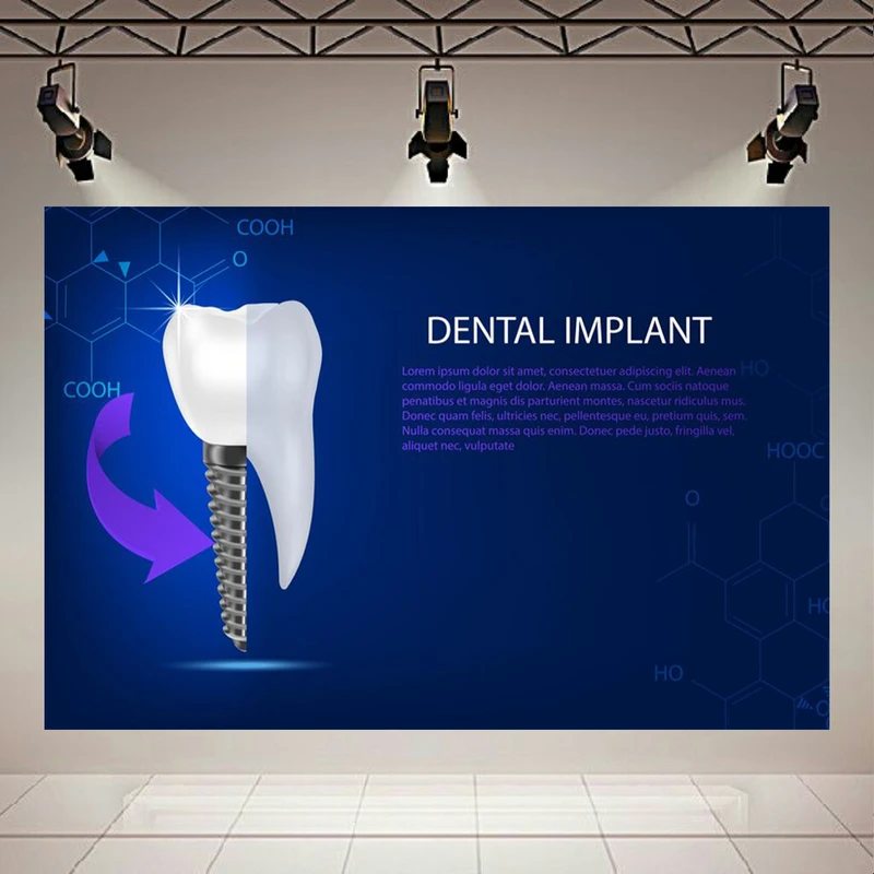 تابلو بوم طرح مخمل ندان سالم مدل ایمپلنت دندانی کد AR305536