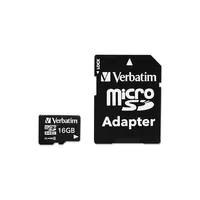  کارت حافظه Micro SDHC ورباتیم مدل Premium v10 کلاس 10 UHS-I سرعت 80MB/S ظرفیت 16 گیگابایت به همراه آداپتور