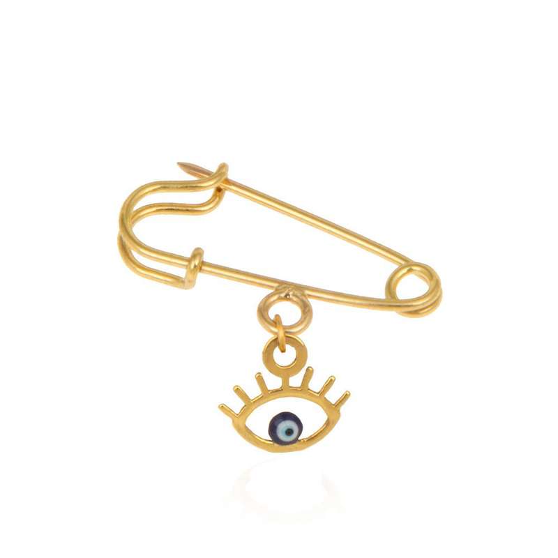سنجاق سینه طلا 18 عیار گالری مرجان طرح چشم نظر مدل 0997 سنجاق سینه طلا 18 عیار گالری مرجان طرح چشم نظر مدل 0997