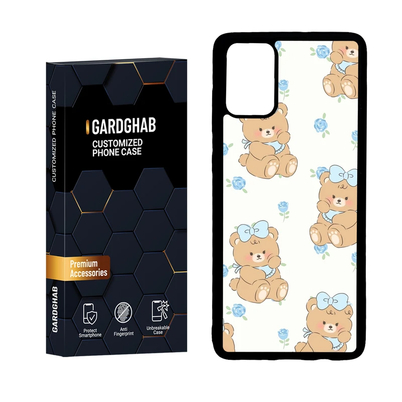 کاور گارد قاب مدل دورژله ای پشت گلس فانتزی مناسب برای گوشی موبایل سامسونگ Galaxy A71