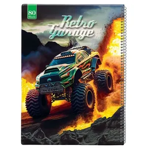 دفتر مشق 80 برگ مدل مجلد طرح ماشین کد 8033