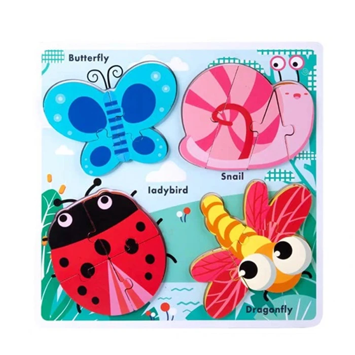 پازل 16 تکه طرح حشرات مدل 0457-1