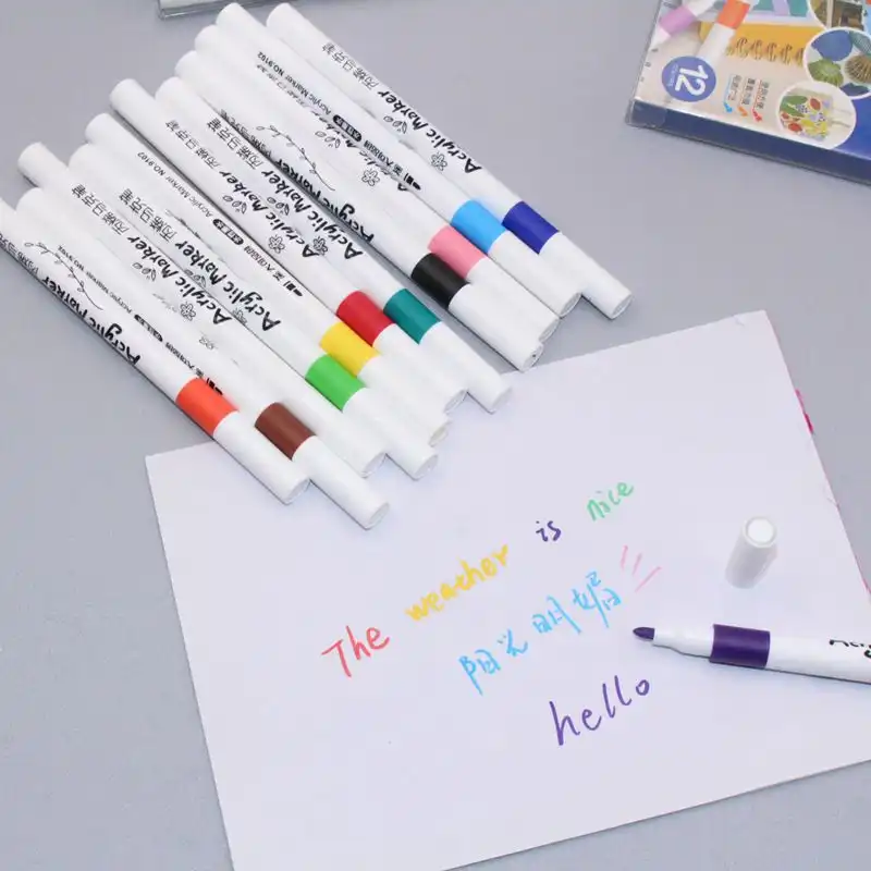 ماژیک چند منظوره مدل اکریلیک مجموعه 12 عددی