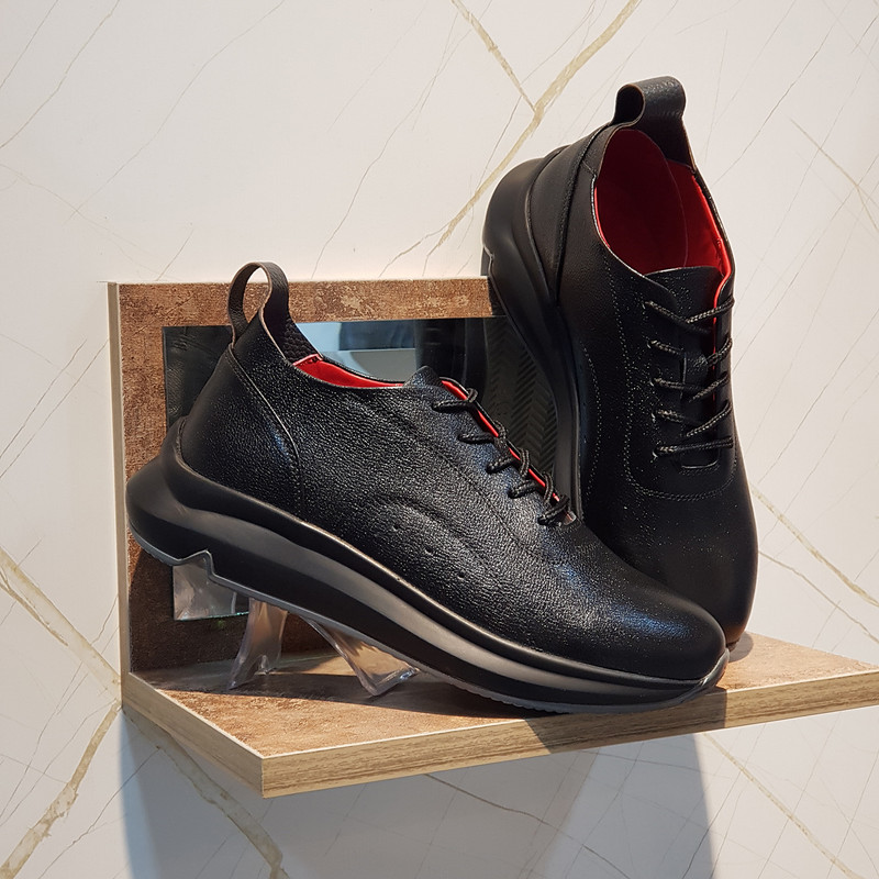 کفش روزمره زنانه مدل چرم طبیعی کد 00166t.k رنگ مشکی