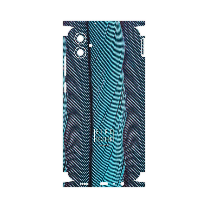 برچسب پوششی ماهوت مدل Turquoise feathers-FullSkin مناسب برای گوشی موبایل سامسونگ Galaxy M04