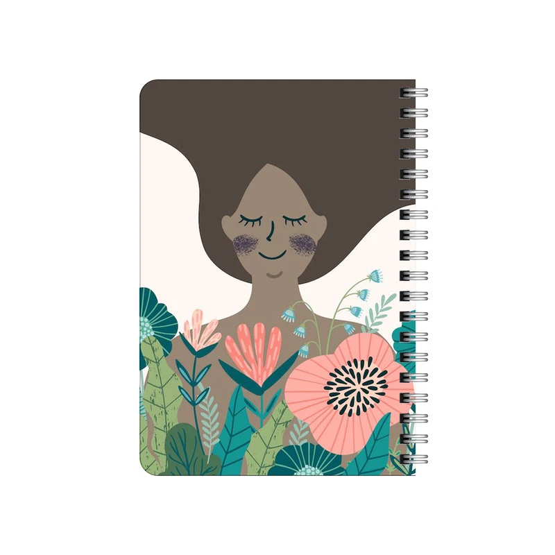 دفترچه یادداشت بامبیلیپ مدل چوبی طرح دختر و گل کد 5085952