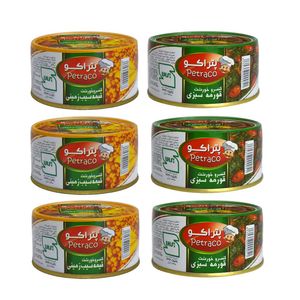 کنسرو قورمه سبزی و قیمه سیب زمینی - 180 گرم مجموعه 6 عددی