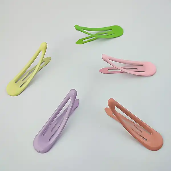 گیره مو زنانه مدل تق تقی پاستیلی کد 4054ak بسته 10 عددی