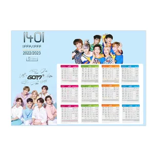   تقویم دیواری سال 1401 بادکنک آبی مدل GOT7  کد 1