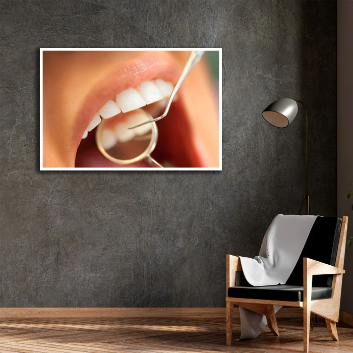 تابلو بکلیت طرح دندانپزشکی مدل W-D2323 فریم سفید