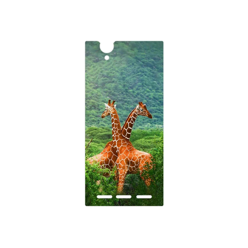 برچسب پوششی ماهوت مدل Giraffe مناسب برای گوشی موبایل سونی Xperia T2 Ultra
