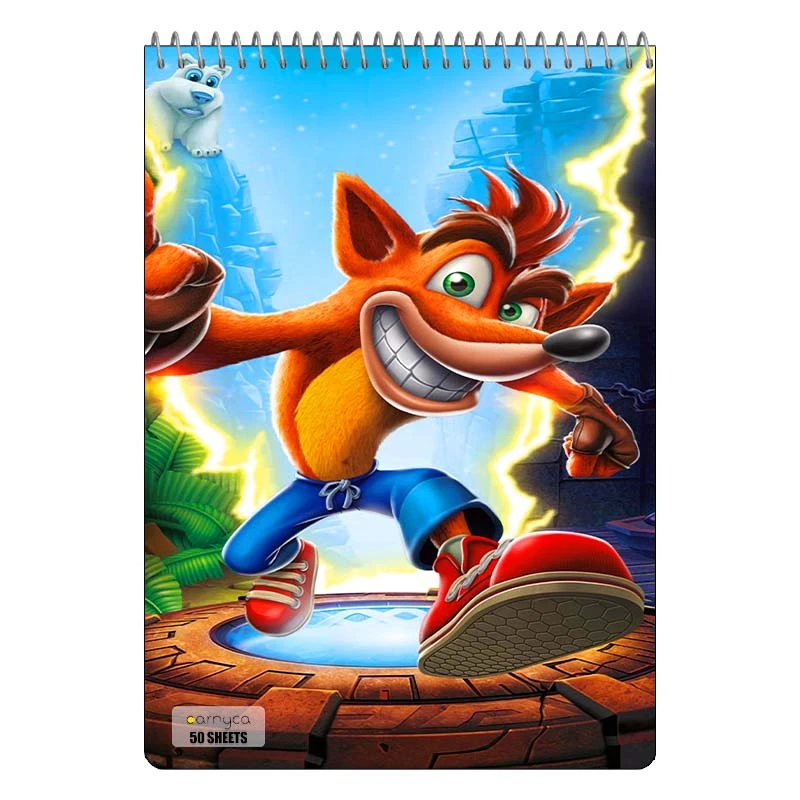 دفتر نقاشی 50 برگ سیمی کارنیکا طرح Crash Bandicoot کد 18101