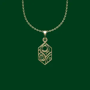 گردنبند طلا 18 عیار زنانه مدوپد مدل هندسی کد FF2-1-1178